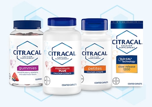 Collection of Citracal product bottles