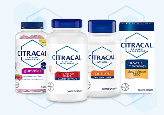 Collection of Citracal product bottles