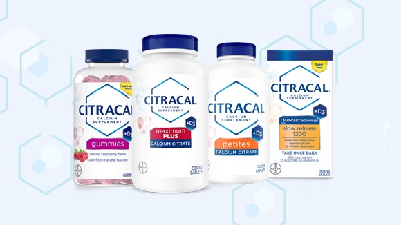 Collection of Citracal product bottles