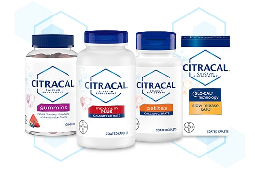 Collection of Citracal product bottles